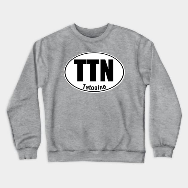 Tatooine Travel Sticker Crewneck Sweatshirt by PopCultureShirts